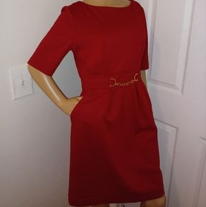 Red studio dress